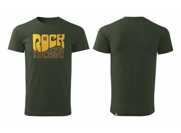 Rock Machine Wave Herren-T-Shirt Kurzarm Olivgrün