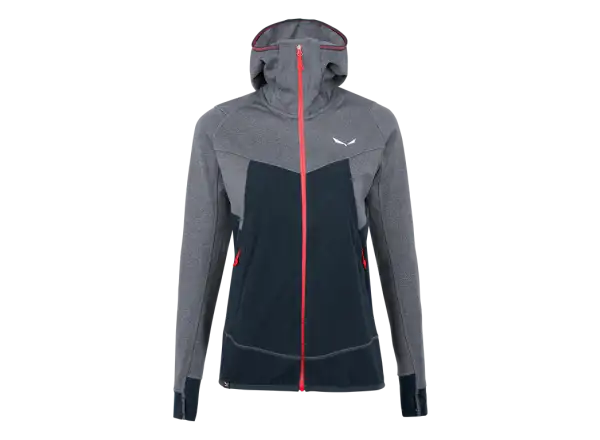 Salewa Puez Hybrid Polarlite Full Zip Damen Fleecejacke Navy Blazer Melange