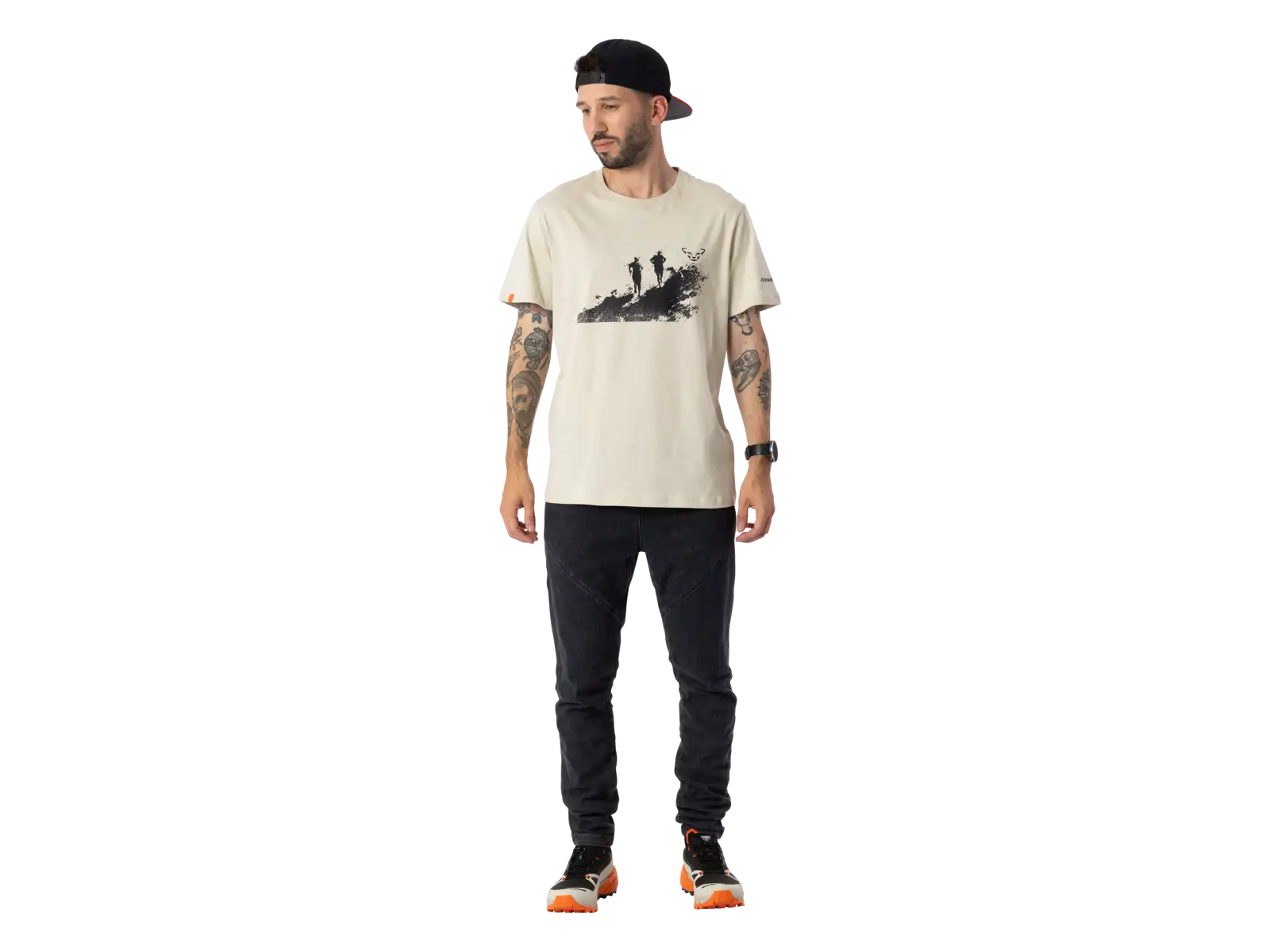 Dynafit Graphic Cotton Herren T-Shirt Kurzarm Overcast/Runners