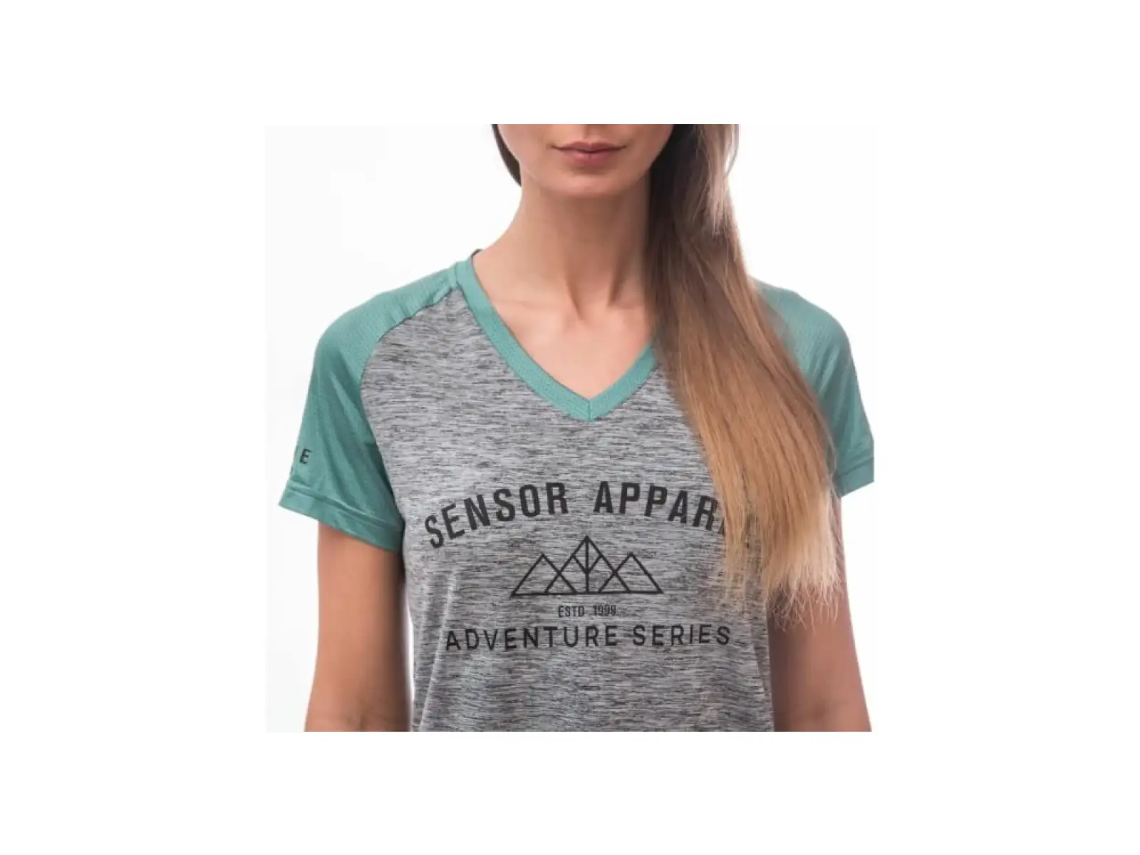 Sensor Charger Damen Trikot Kurzarm grau/Mint