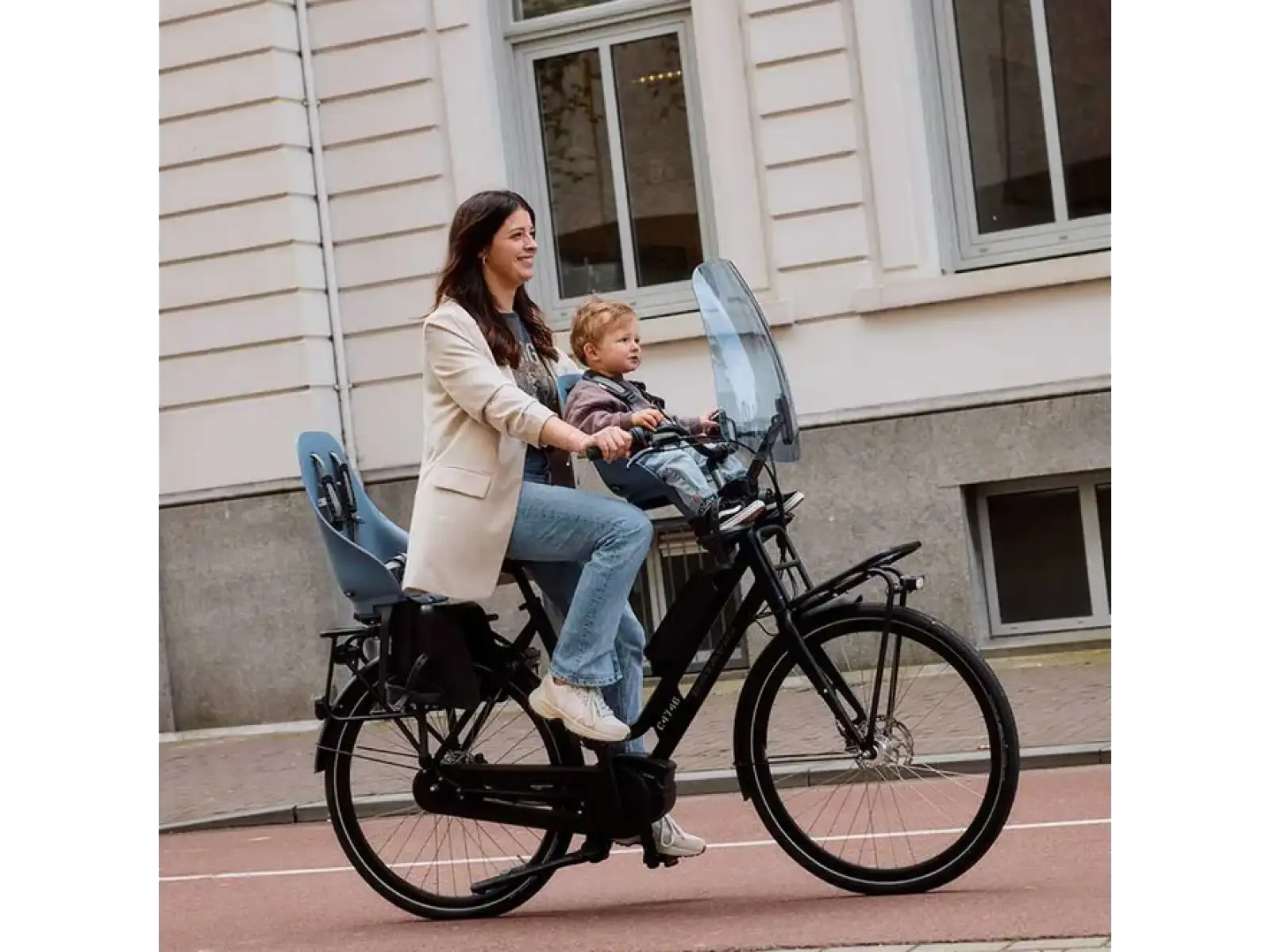 Urban Iki Ta-ke Vorderer Sitz mit MTB/ATB Adapter Fuji Blue/Bincho Black