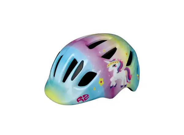 R2 Pump Kinderhelm hellblau/rosa/gelb