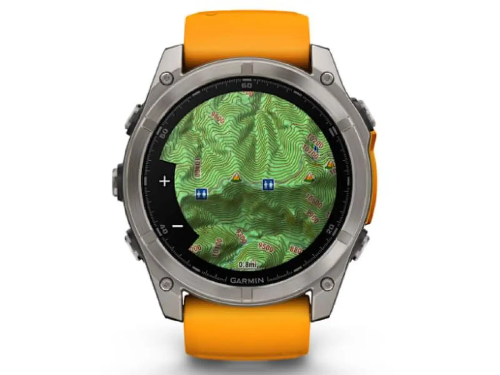 Garmin fenix 8 - 51 mm AMOLED Sapphire Smartwatch Titanium Orange/Graphite