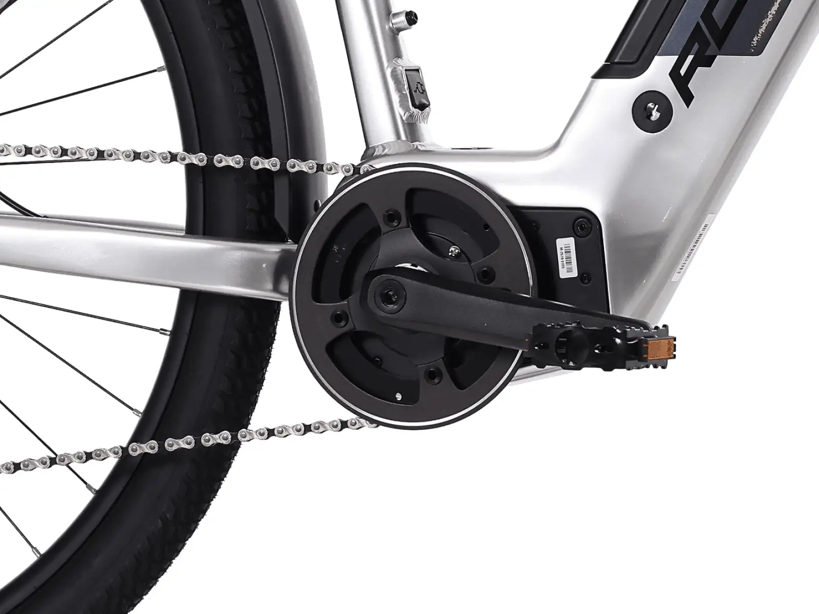 Rock Machine eSTORM 70 TOUR E-Mountainbike Gloss Silver/Black/Grey