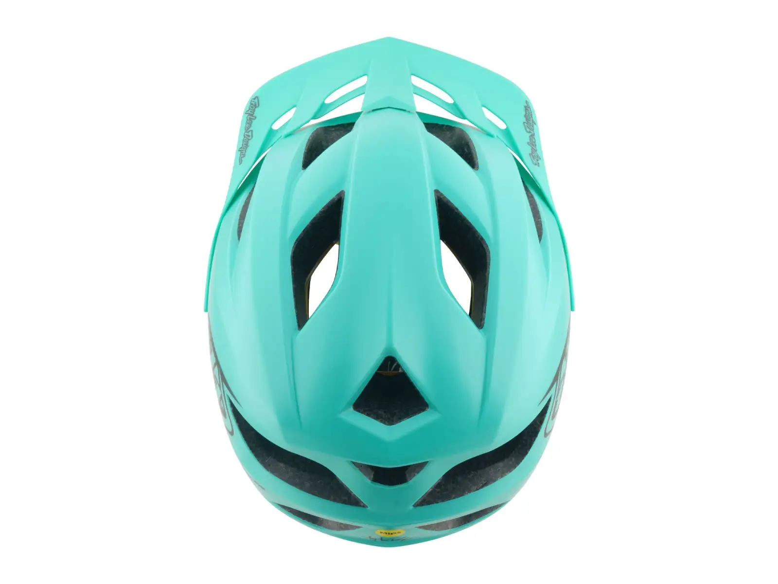 Troy Lee Designs Youth Flowline MIPS Kinderhelm Point Charcoal/Real Teal
