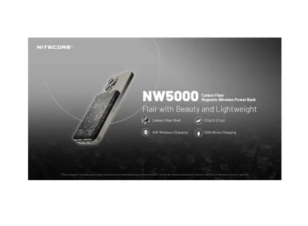 Nitecore NW5000 Powerbank mit drahtlosem Laden