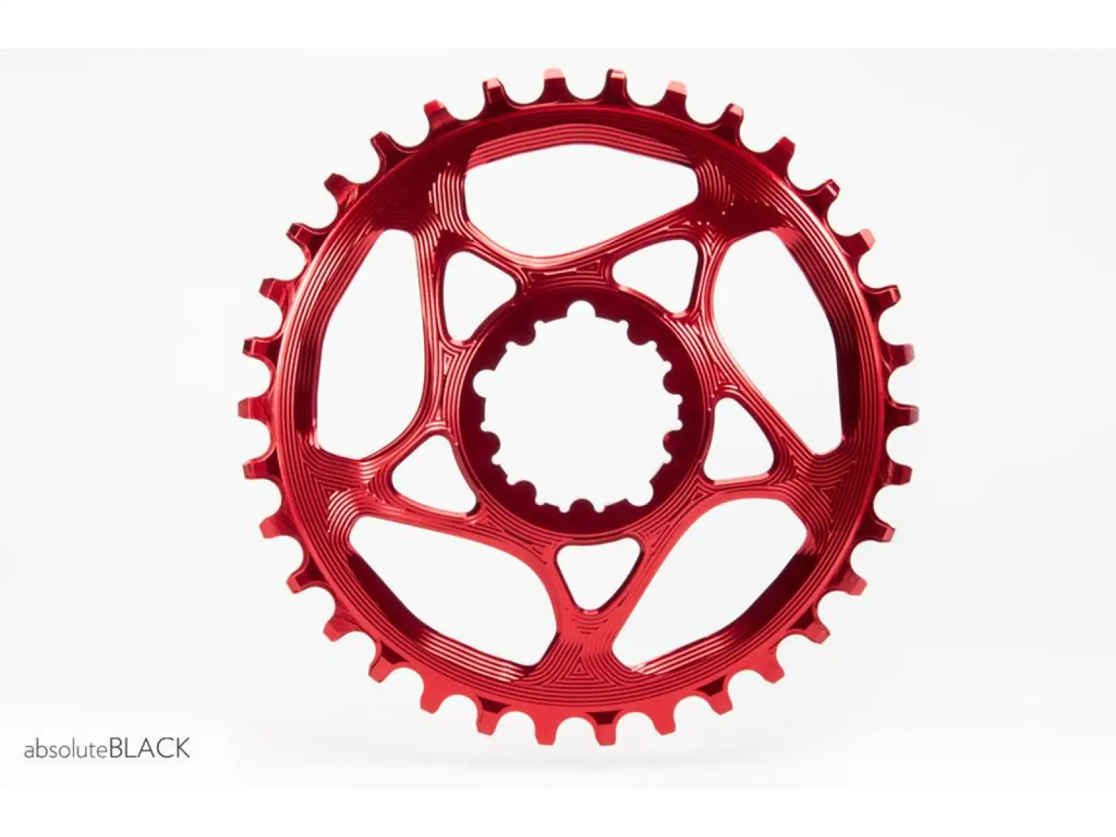 Absolute Black Kettenblatt für Sram 32z. Offset 3 mm Boost red