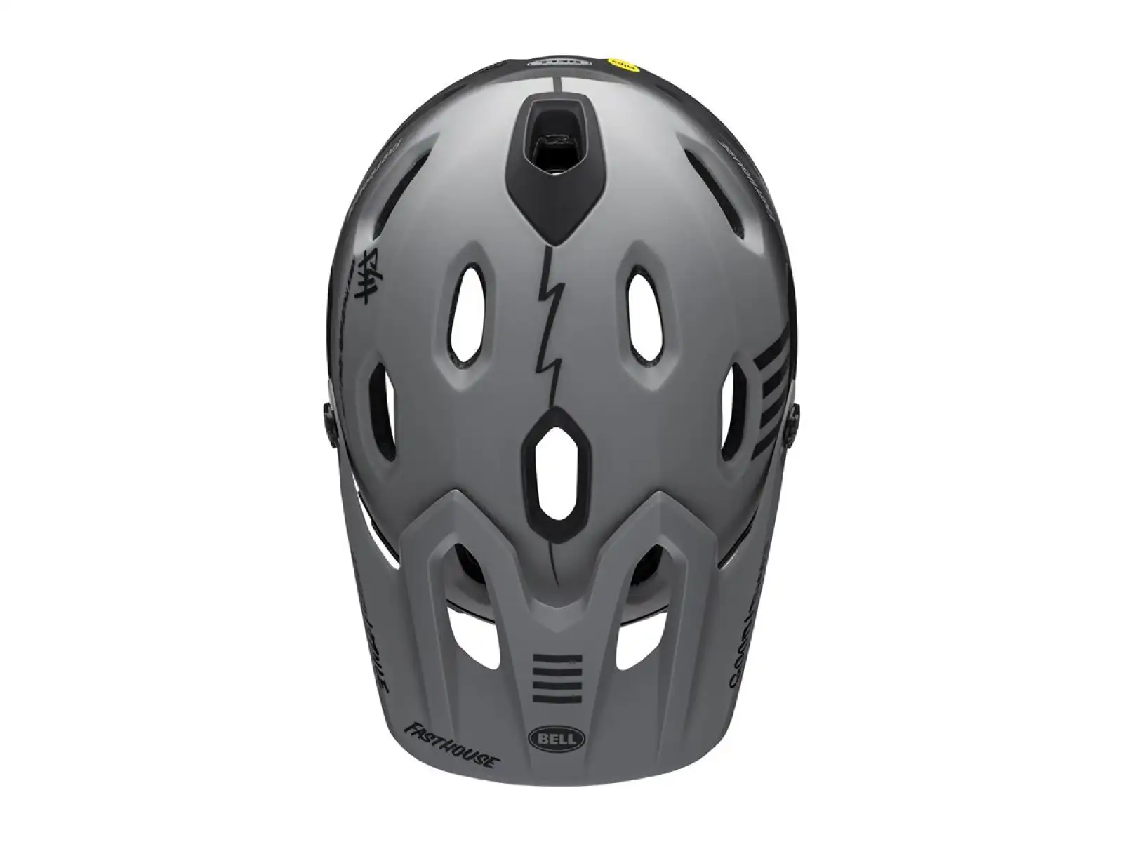 Bell Super DH Spherical Helm Mat Gray/Black Fasthouse