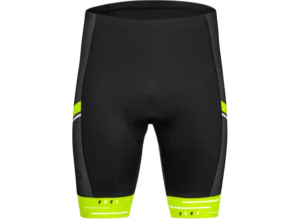Etape Racing 2.0 Herren-Shorts mit Polster schwarz/gelb fluo