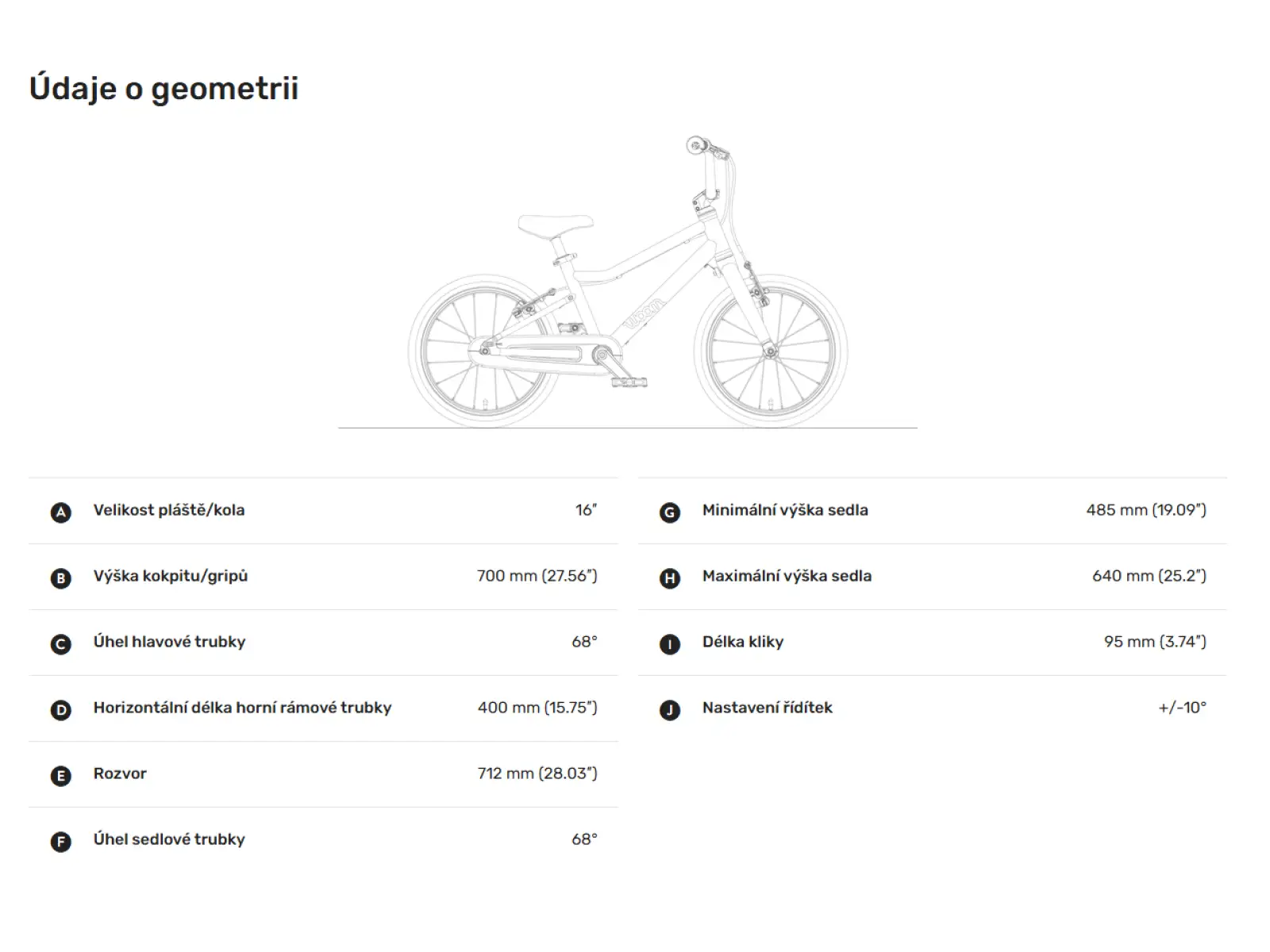 Woom GO 3 Metallic Blue 16 Kinderfahrrad