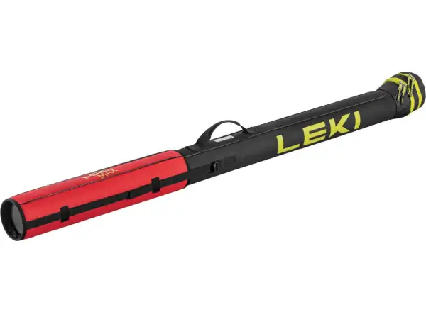 Leki Langlaufen Schlauchtasche in leuchtendem Rot/Schwarz/Neongelb, Größe 150-190 cm