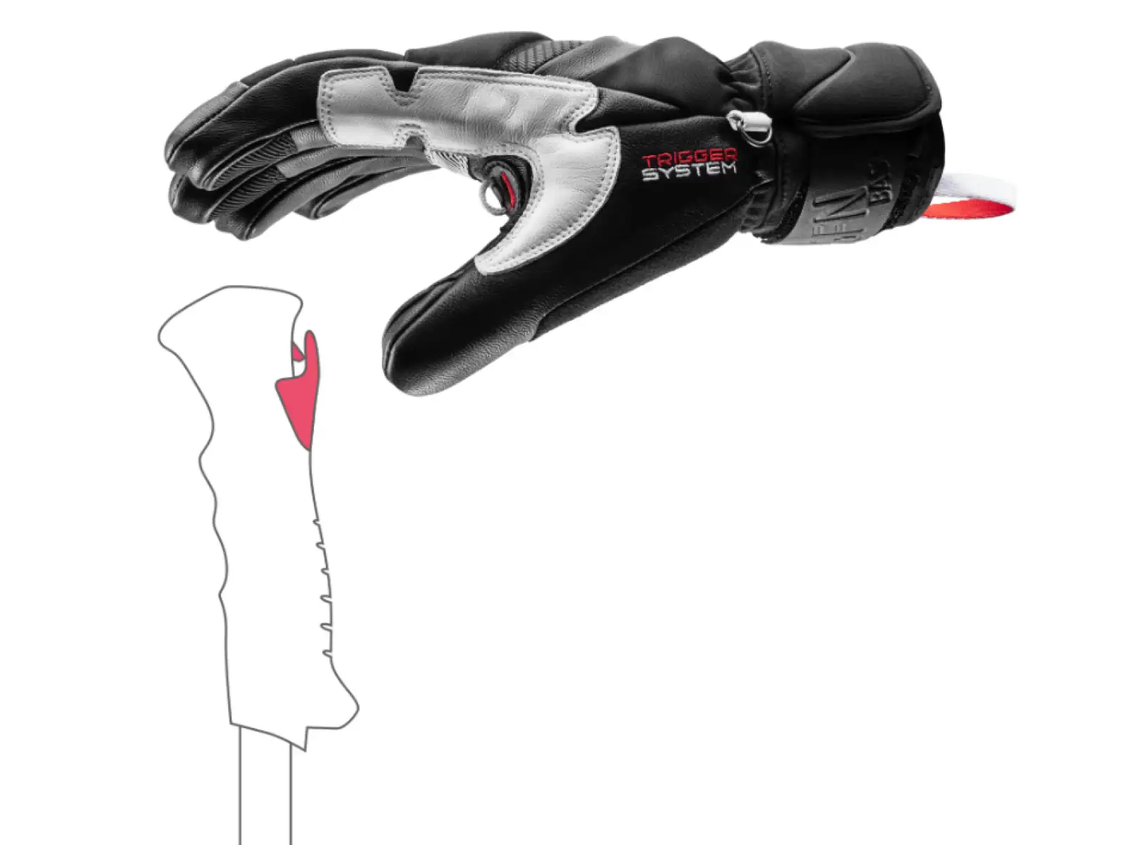 Leki Griffin Base 3D Abfahrtshandschuhe schwarz