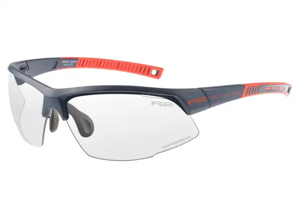 R2 Racer Radbrille Schwarz/Grau mit fotochromatischen Gläsern.