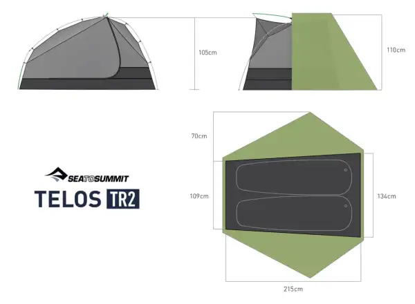 Sea to Summit Telos TR2 freistehendes Zelt