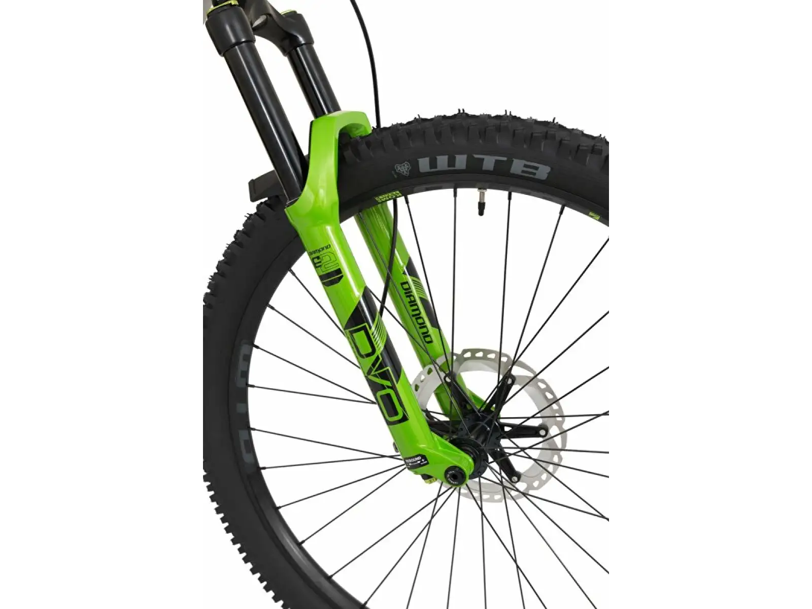 Rock Machine Blizzard INT e90-297 Gloss Silber/Schwarz/Grün, vollgefedertes E-Bike.