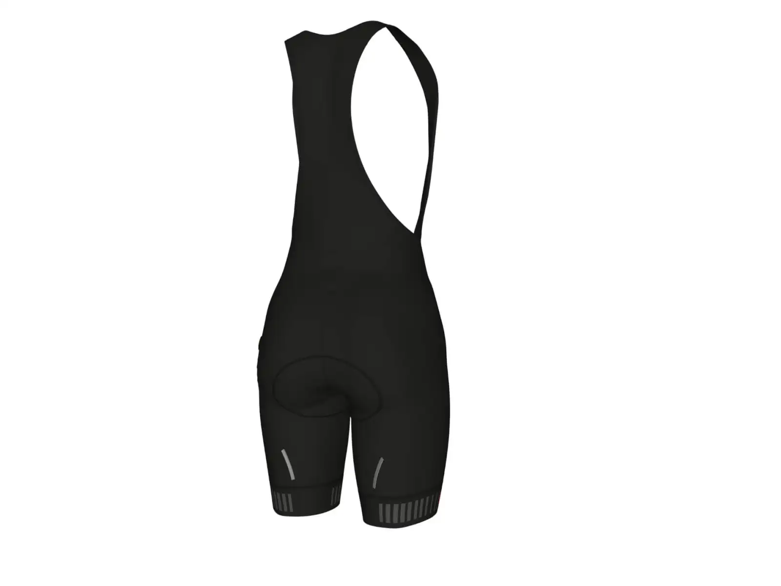 Damen Fahrradhose Alé Solid Traguardo mit Latz Schwarz/Fluo Pink