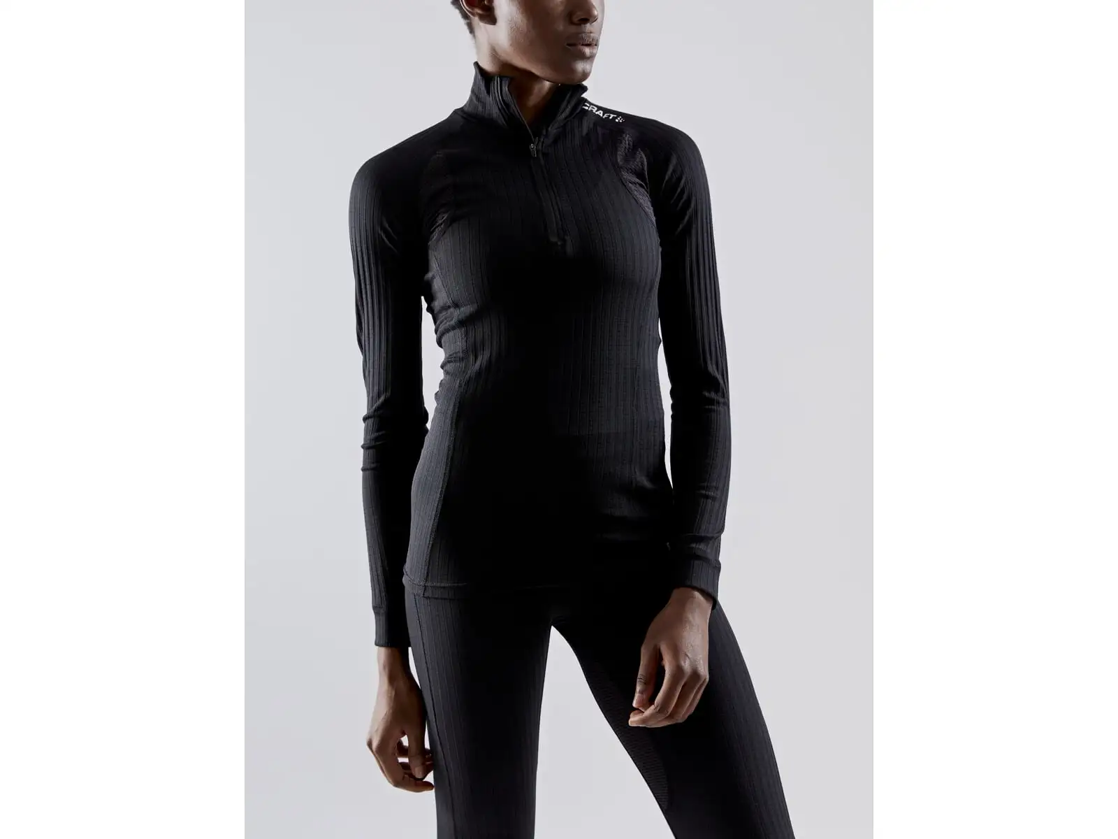 Craft Active Extreme X Zip Damen Langarmshirt Schwarz