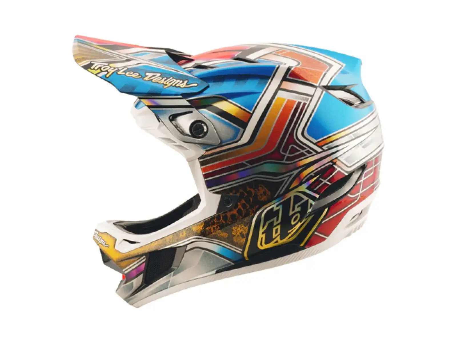 Troy Lee Designs D4 Carbon Helm Lowrider Blue