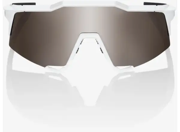 100% Speedcraft Brille Matte White/HiPER Silver Mirror