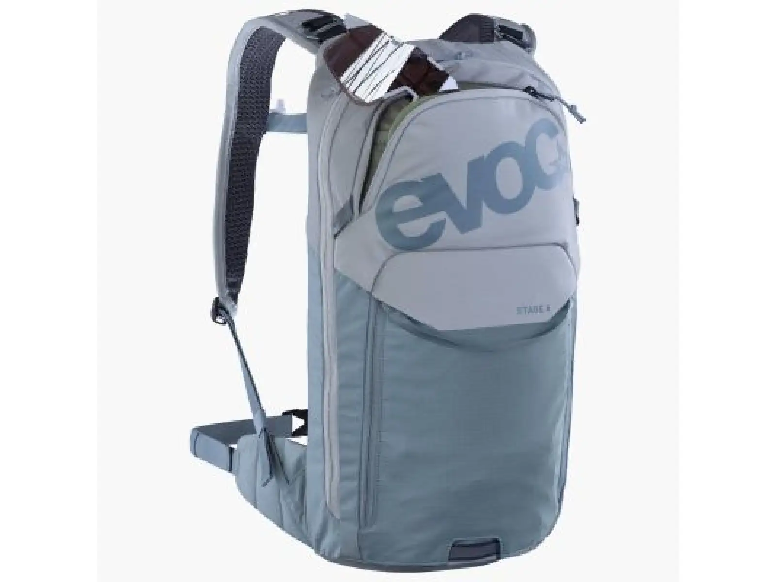 Evoc Stage 6 l Rucksack Stone Steel + Trinkblase 2 l
