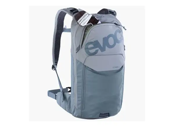 Evoc Stage 6 l Rucksack Stone Steel + Trinkblase 2 l