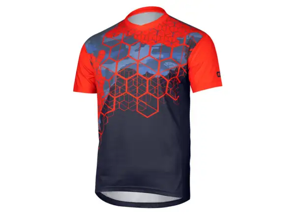 Etape Dirt Herren-Trikot Kurzarm Blau/Orange