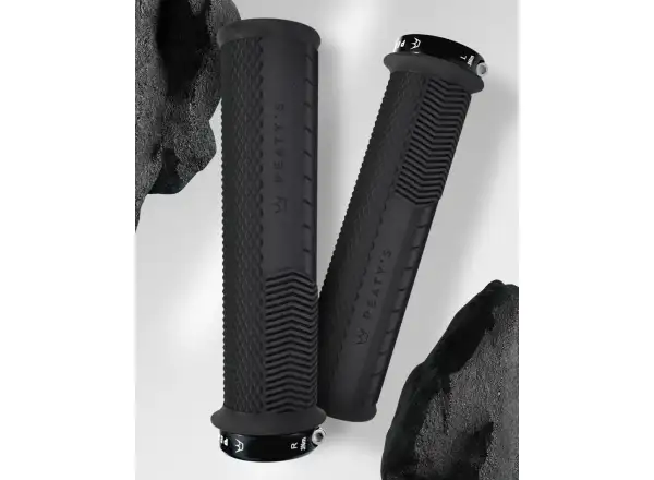 Die Peaty's Monarch Knurl Thin Griffe in Schwarz