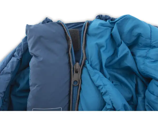 Pinguin Savana Junior PFM Kinderschlafsack blau 150 cm linker Reißverschluss