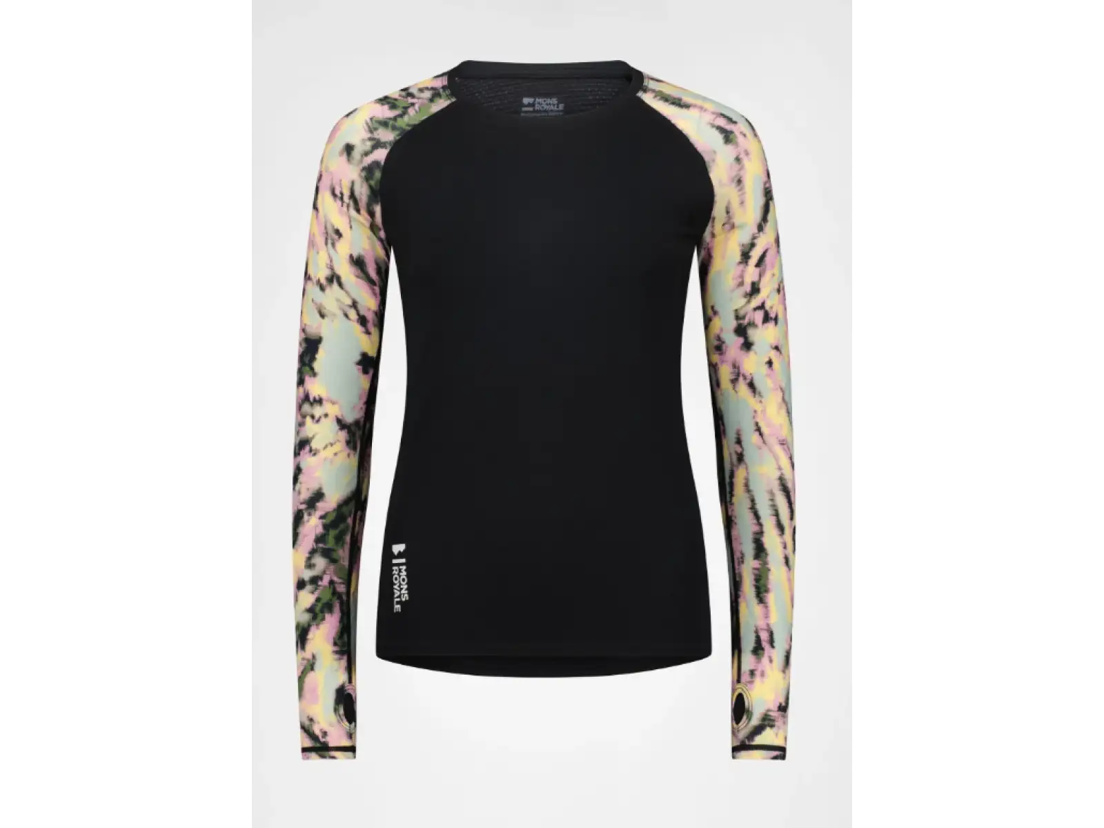 Mons Royale Bella Merino Damen T-Shirt langer Ärmel Rad Things/Black