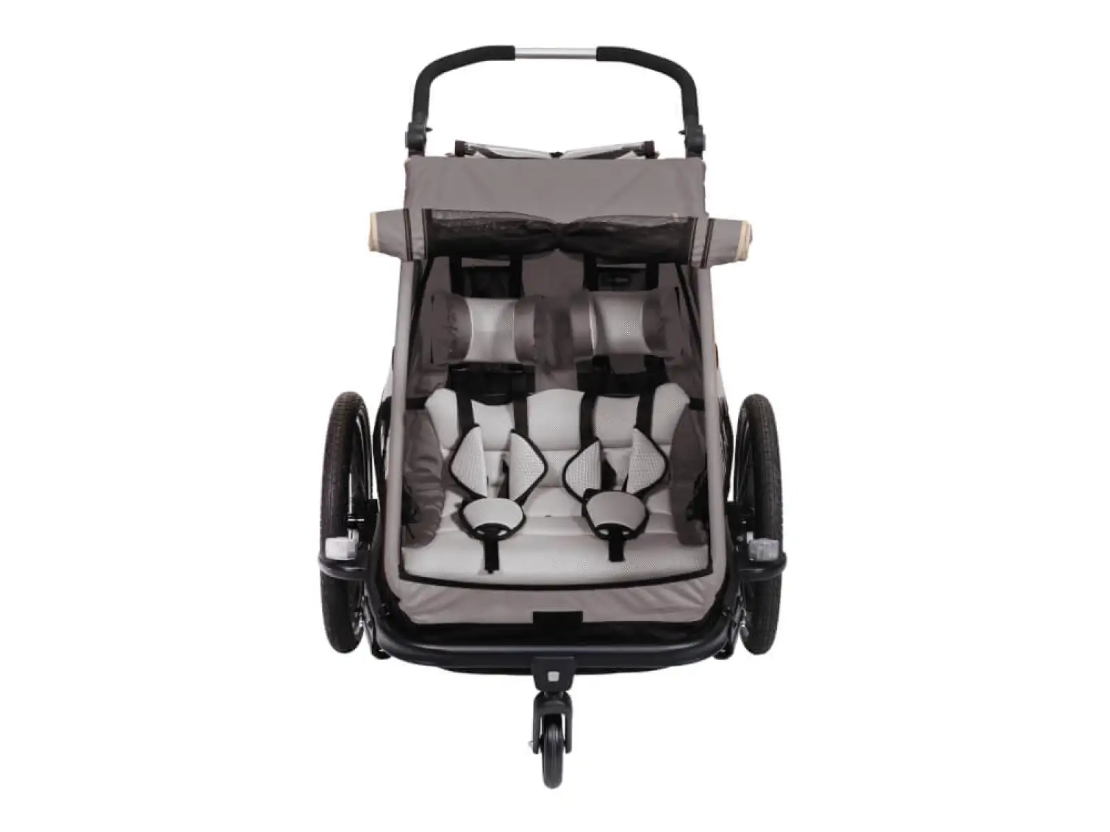 XLC DUO's BS-C10 Kinder-Doppelanhänger 20" grau/beige/anthrazit