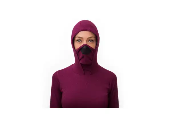 Sensor Merino DF Damen Hoodie langarm violett