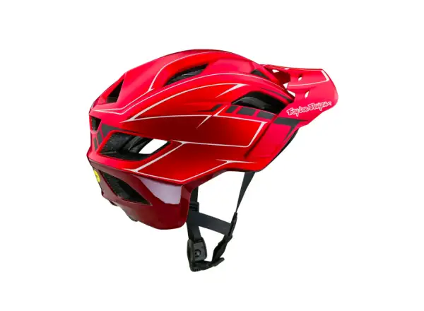 Troy Lee Designs Flowline SE Mips Helm Pinstripe Rot.