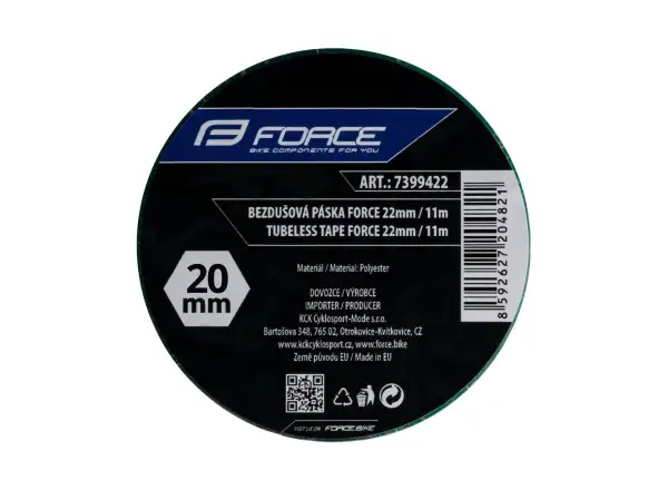 Force Tubelessband 20 mm x 11 m grün