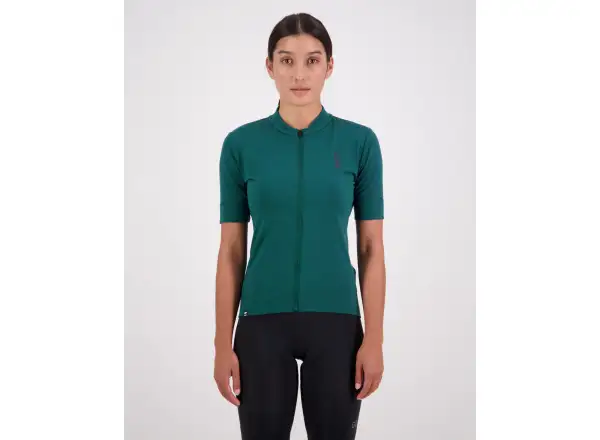 Mons Royale Roam Cargo Merino Shift Damen-T-Shirt mit kurzen Ärmeln Evergreen.