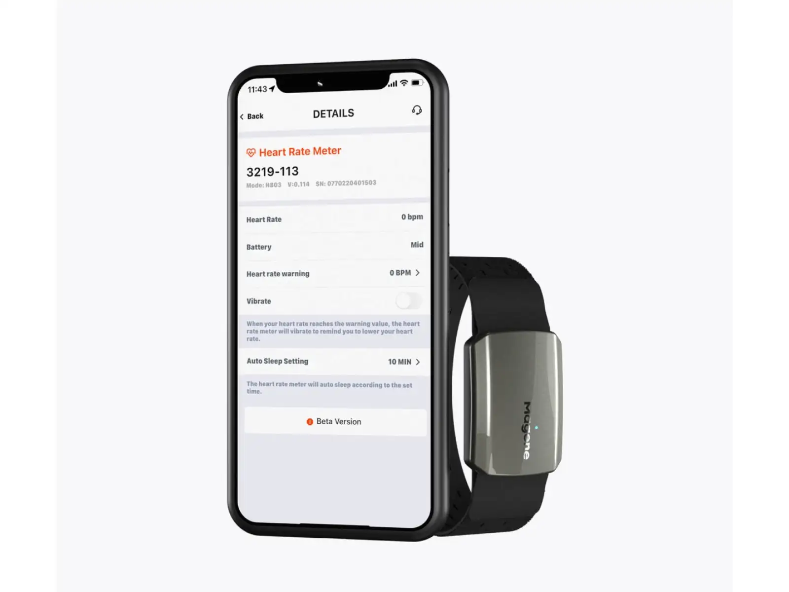 Magene H803 Armband zur Messung der Herzfrequenz.