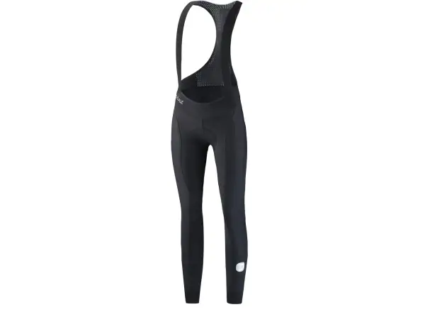 Dotout Heat Damen-Fahrradhose mit Latz und Polsterung Schwarz/Schwarz