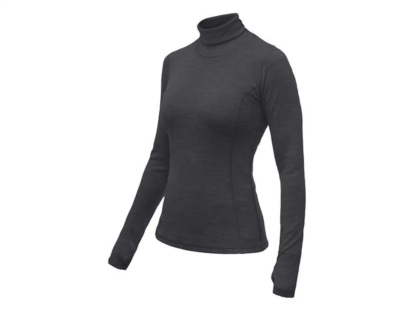 Sensor Merino Bold Roll Neck Damen Langarmshirt Anthracite Gray