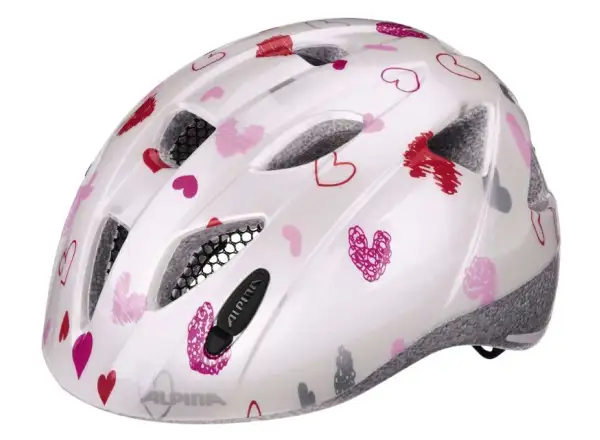 Alpina Ximo Kinderhelm White Hearts