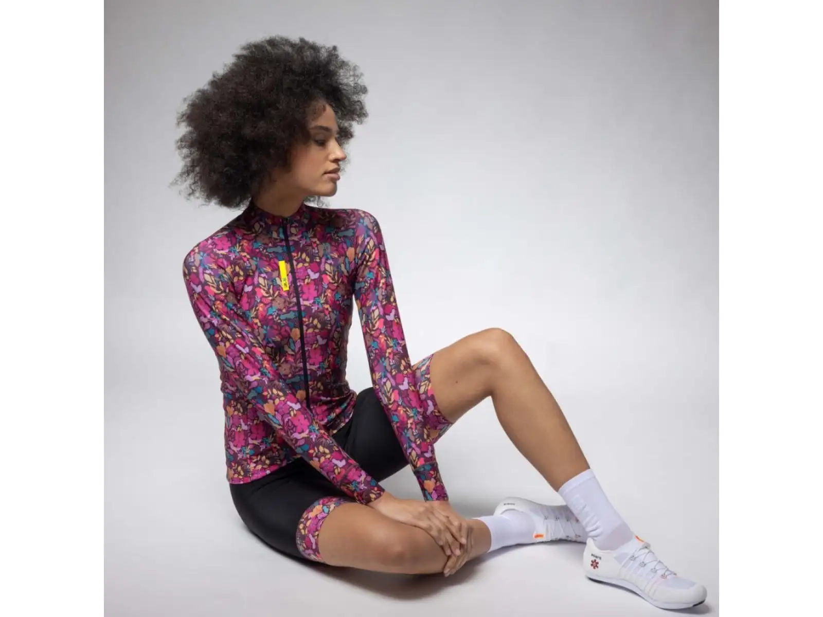 Alé Pragma Flowery Damen Langarmtrikot Pink