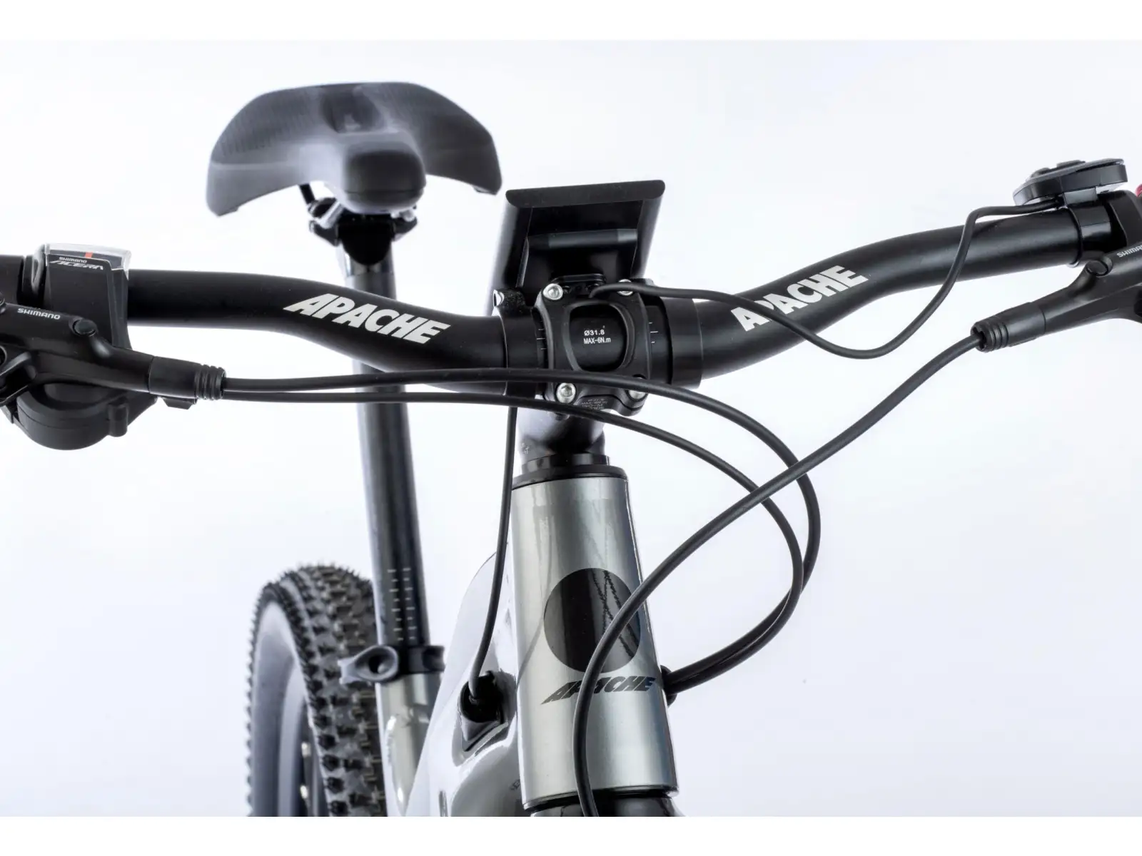 Apache Hupahu MX1 E-Mountainbike (Bafang M510 840 Wh 48 V) Silber