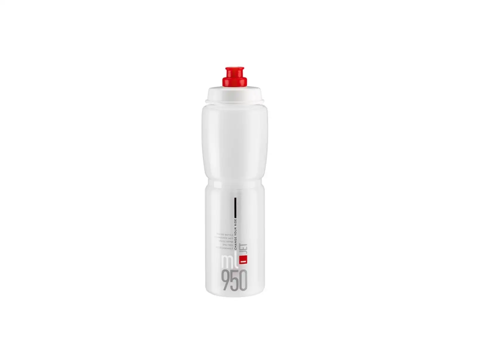 Elite-Jet-Flasche 950 ml klar/rot Logo