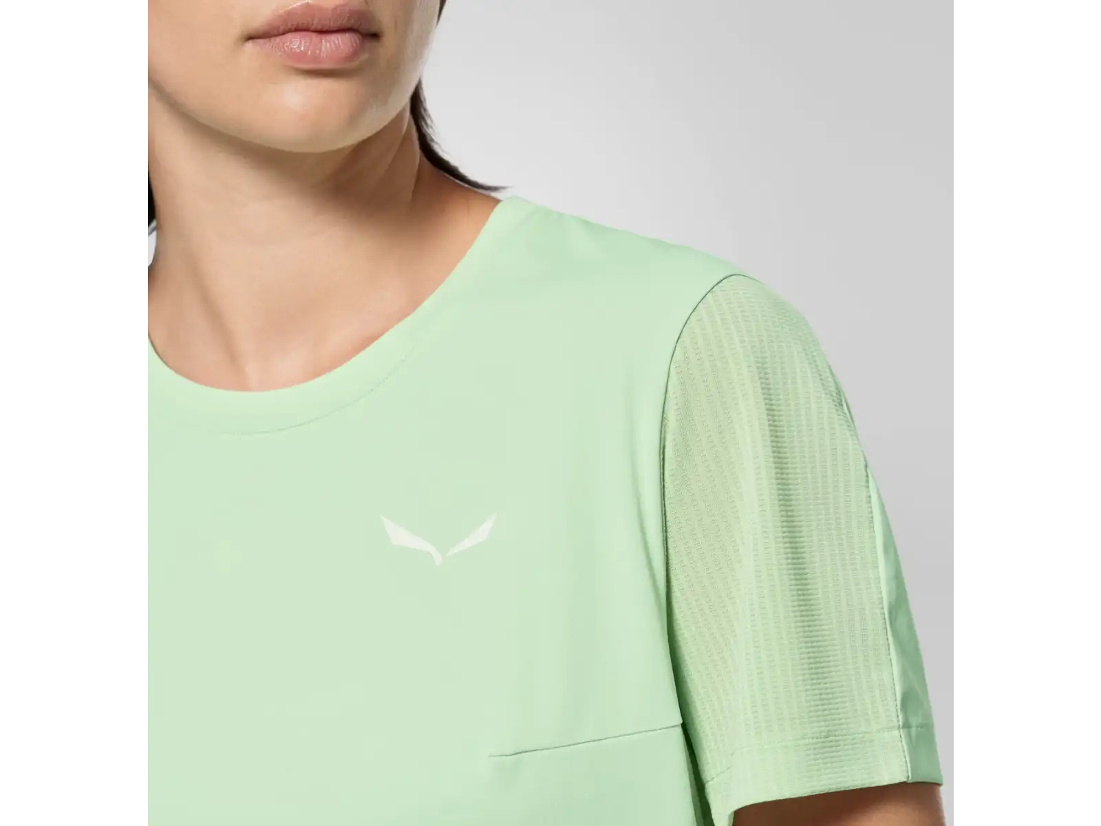 Salewa Dry'Ton Hybrid Damen T-Shirt Kurzarm Pastel Green