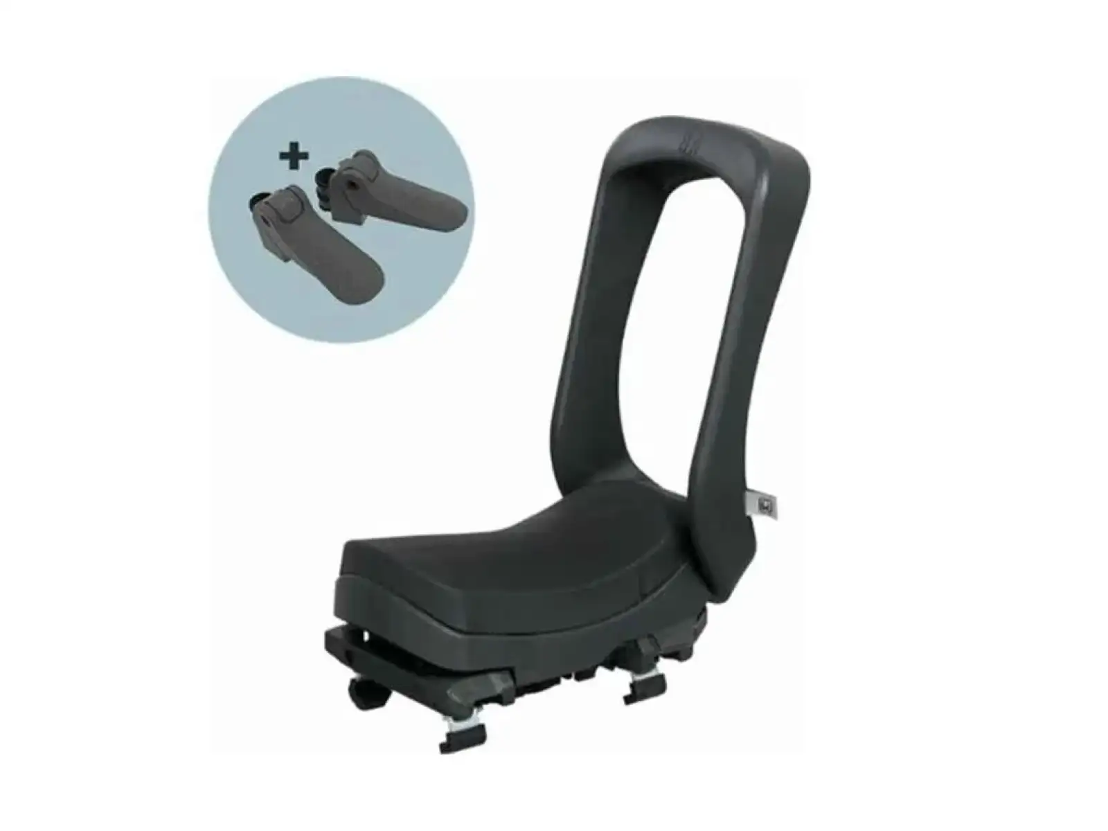 Urban Iki Junior Kindersitz mit Adapter für Gepäckträger in Bincho Black.