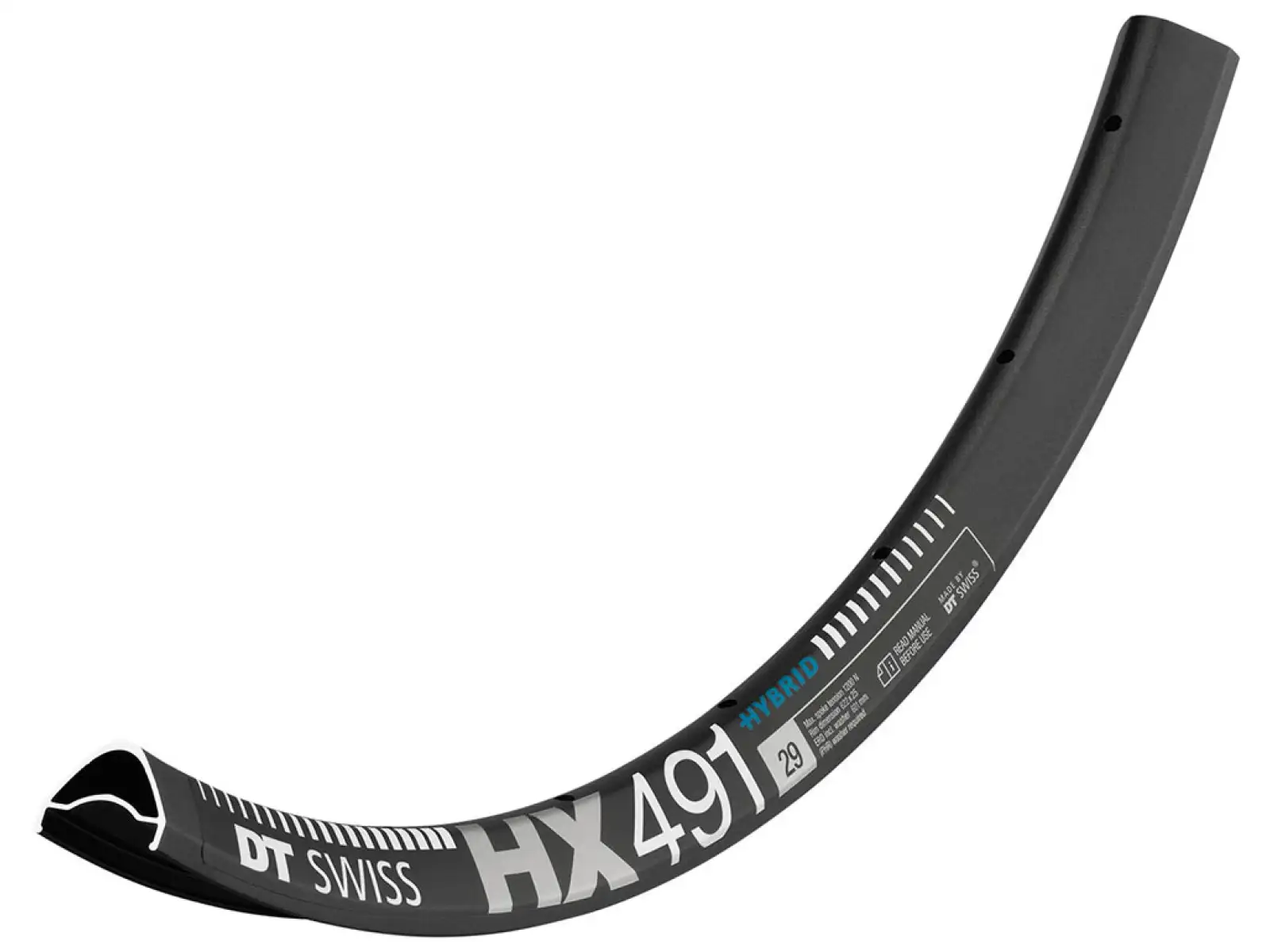 DT Swiss HX 491 29" MTB Felge 25 mm 32 Löcher Schwarz