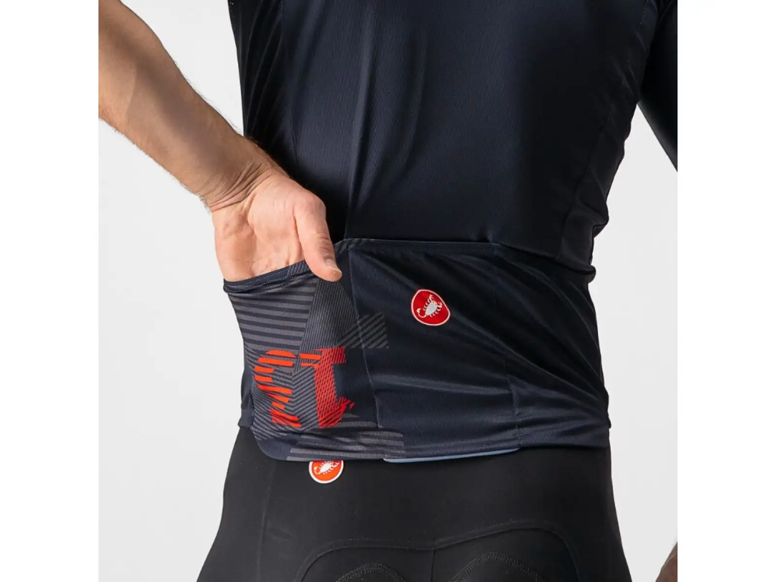 Castelli 13 Screen Herren Kurzarmtrikot savile blau/rot
