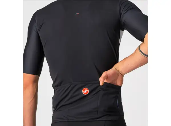 Castelli Prologo 7 Herrentrikot Kurzarm Light Schwarz/Silbergrau-Elfenbein