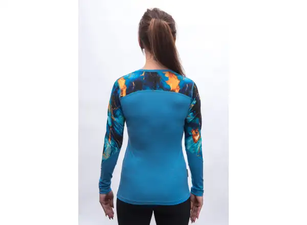 Sensor Merino Impress Damen Langarmshirt Blau/Universe