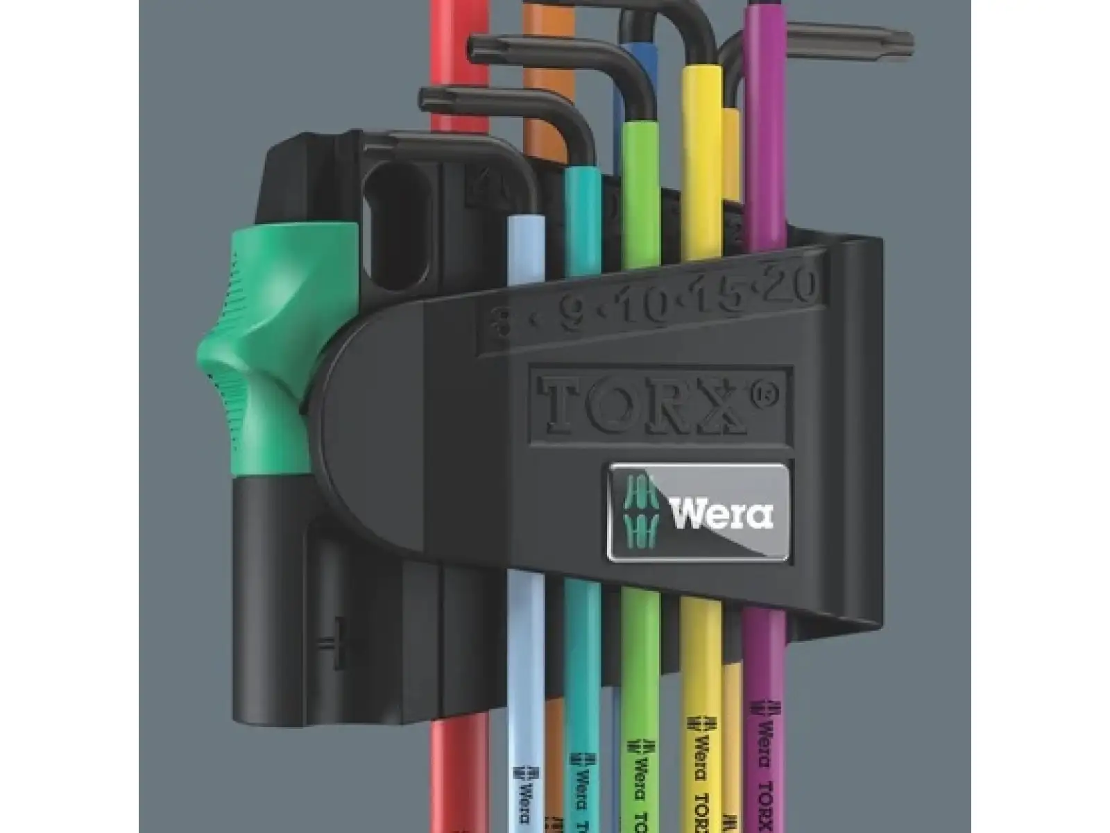 Wera 967/9 TX BO Multicolour 1 TORX Winkelschlüssel mit Loch Satz 9 Stk.