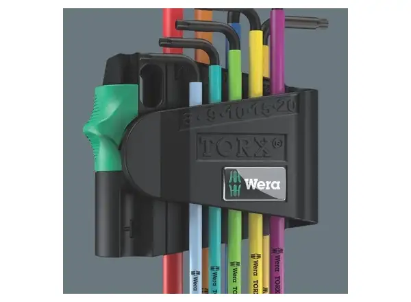 Wera 967/9 TX BO Multicolour 1 TORX Winkelschlüssel mit Loch Satz 9 Stk.