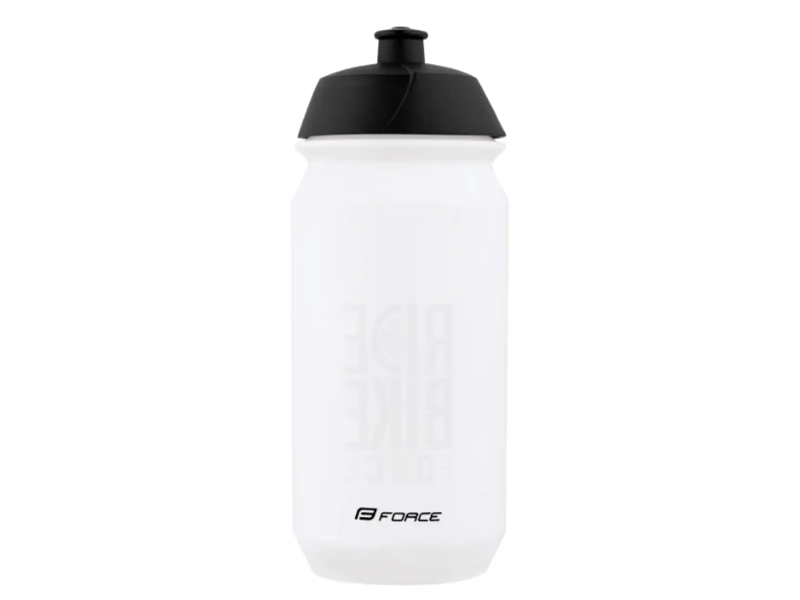 Force Ride Bike Fahrradflasche 500 ml transparent/schwarz